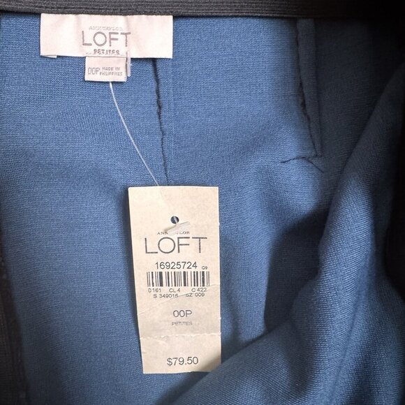 Ann Taylor Loft Womens Size 00P Petite Mini Skirt Black & Blue Boho NWT - Picture 3 of 6